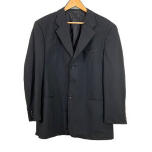 Armani Collezioni Made In Italy Wool Blazer Sports Jacket Men’s Sz 44 R black *